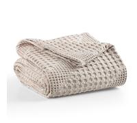 Milam London Copriletto king size | 100% cotone morbido coperta per letto | copridivano grande a 3 posti | collezione Joanna | Beige - 220 x 250 cm