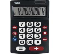 Milan 151712BL calcolatrice Desktop Calcolatrice di base Nero Rosso Bianco