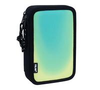 MILAN® 2 Tier Pencil Case with Sunset Content, Black and Green