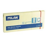 Milan 3 Blocchi Da 100 Foglietti Adesivi 8x50 Mm