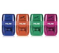 Milan Display Box 16 Eraser With Pencil Sharpener Compact Trasparente Bambini