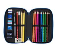 Astuccio Doppio Milan The Fun Azzurro (19,5 x 13 x 5 cm)