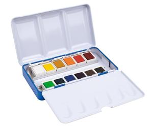 MILAN® Astuccio metallico 12 acquerelli mezzo godet