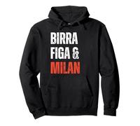 Milan Birra Figa Divertente Sono un Uomo Semplice Felpa con Cappuccio