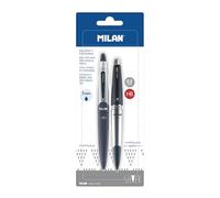MILAN Blister 1 Penna Blu e 1 Portamine 0,5 mm Capsule Silver