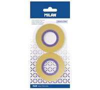 MILAN Blister 2 nastri adesivi giallo trasparente 19 mm x 33 m