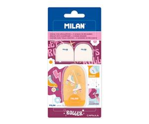 MILAN® Blister affilacoltelli Capsule serie speciale Roller + 2 gomme di ricambio