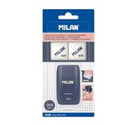 MILAN® Blister affilacoltura Compact serie 1918 blu + 2 gomme di ricambio