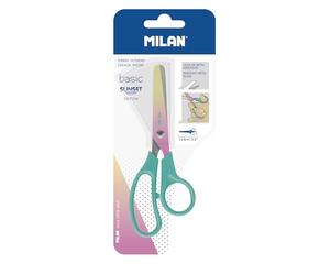 MILAN Blister Forbici Basic edizione Sunset, manico turchese