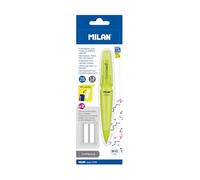 Milan Blister Capsule Fluo Matita Meccanica 2b + 2 Gomme Di Ricambio