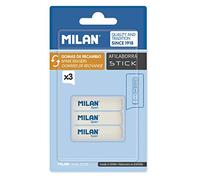 Milan Confezione Blister Con 3 Gomme Di Ricambio Per Stick Eraser Con Temperamatite
