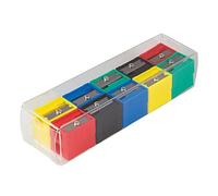 Milan - Box 20 Pencil Sharpener Plastic Assorted Colours (Red, Yellow, Green, Black, Blue)
