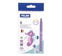 MILAN® Confezione 8 pennarelli punta conica, colori pastello