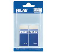 Milan Confezione Blister Con 2 Gomme Da Cancellare In Gomma Sintetica E Custodia In Cartone