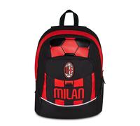 Seven Zaino Scuola Advanced Milan, Doppio Scomparto, Nero, 29 L, Tasca laterale portaborraccia, Scomparto porta pc, Scuola elementare e media, Bambini e ragazzi, Calcio, Prodotto ufficiale