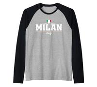 Milan Italy Maglia con Maniche Raglan