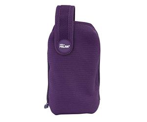 MILAN Kit 1 Estuche Con Contenido Knit Deep Purple Astuccio, 19 cm, Viola (Morado)