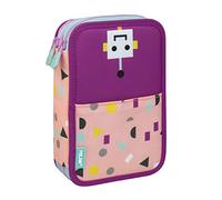 Milan Matita a Due Piani con Contenuto Happy Bots Lilla 2 gomme 1 bustina 1 Matita 1 Penna 1 Righello 12 matite Colori 18 pennarelli