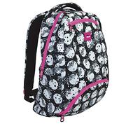 MILAN Mochila Escolar, Capacidad 28l Moon Zaino Casual, 48 cm, Nero (Blanco Y Negro)