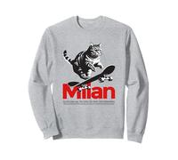 MILAN - Nome ragazzo simpatico con gatto e skateboard Felpa