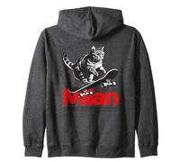MILAN - Nome ragazzo simpatico con gatto e skateboard Felpa con Cappuccio