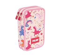 MILAN Plumier 2 piani con contenuto serie speciale Flowicorn, beige