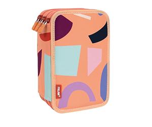 MILAN® Plumier 3 piani con contenuti serie speciale Fun Animals arancione
