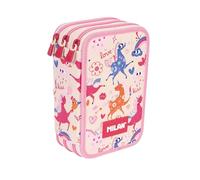 MILAN Plumier 3 piani con contenuto serie speciale Flowicorn, beige