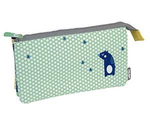 MILAN Portatodo 5 Compartimentos Net&lit Verde Astuccio, 22 cm