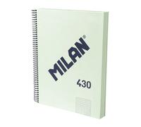 Milan Quaderno A Spirale A4 Con Copertina Rigida E Carta A Quadretti 120 Fogli 5x5 Mm