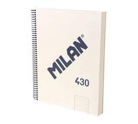 Milan Quaderno A Spirale A4 Con Copertina Rigida E Carta A Righe 120 Fogli 7 Mm