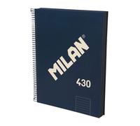 Milan Quaderno A Spirale A4 Con Copertina Rigida E Carta A Righe 120 Fogli 7 Mm