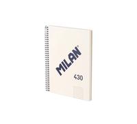Milan Quaderno A Spirale A5 Con Copertina Rigida E Carta A Quadretti 80 Fogli 5x5 Mm