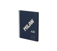 Milan Quaderno A Spirale A5 Con Copertina Rigida E Carta A Quadretti 80 Fogli 5x5 Mm