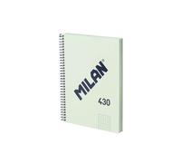 Milan Quaderno A Spirale A5 Con Copertina Rigida E Carta A Quadretti 80 Fogli 5x5 Mm