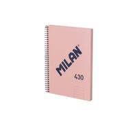 Milan Quaderno A Spirale A5 Con Copertina Rigida E Carta A Righe 80 Fogli 7 Mm