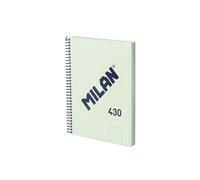 Milan Quaderno A Spirale A5 Con Copertina Rigida E Carta A Righe 80 Fogli 7 Mm