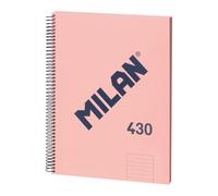 MILAN® Quaderno a spirale, carta goffrata, 80 fogli A4, serie 1918, rosa