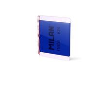 MILAN® Quaderno A4 a spirale e copertina rigida, carta bianca, 80 fogli nata®, blu