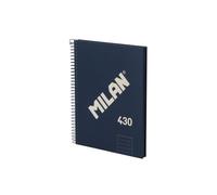 MILAN® Quaderno A5 con copertina rigida, carta a righe (7 mm), 80 fogli da 95 g/m², collezione 430, blu