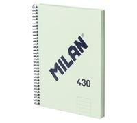 MILAN® Quaderno A5 con copertina rigida, carta a righe (7 mm), 80 fogli da 95 g/m², collezione 430, verde