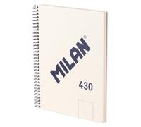 MILAN® Quaderno A5 con spirale e copertina rigida, 80 fogli bianchi da 95 g/m², collezione 430 since 1918, beige