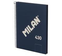 MILAN® Quaderno A5 con spirale e copertina rigida, 80 fogli bianchi da 95 g/m², collezione 430 since 1918, blu