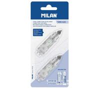 MILAN Blister 2 pezzi di ricambio nastro correttivo cilindrico 5 mm x 6 m (cilindrico ed estensione), BWM10467