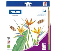 Milan Scatola Da 24 Matite Colorate Esagonali Con Mina Spessa Ø 3.5 Mm
