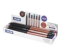 MILAN Scatola espositiva 24 matite in grafite HB con gomma, serie Copper, 71421724