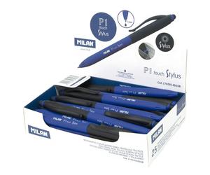 Milan Scatola Espositore 25 Penne Stilo Touch P1 Inchiostro Blu