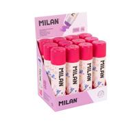 MILAN® Scatola espositrice 12 bastoncini di colla viola 21 g serie speciale Flowicorn