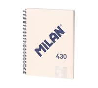 Milan Series 1918 Spiral Notebook A4 Formato 5x5mm Grid - 80 foglie di 95 gr/m2 - Microperforado, 4 trapani - beige