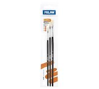 Milan Spazzole Per Capelli In Setola Polybagr 3 Flat Chunkingr Serie 501 (n. 2 4 E 6)